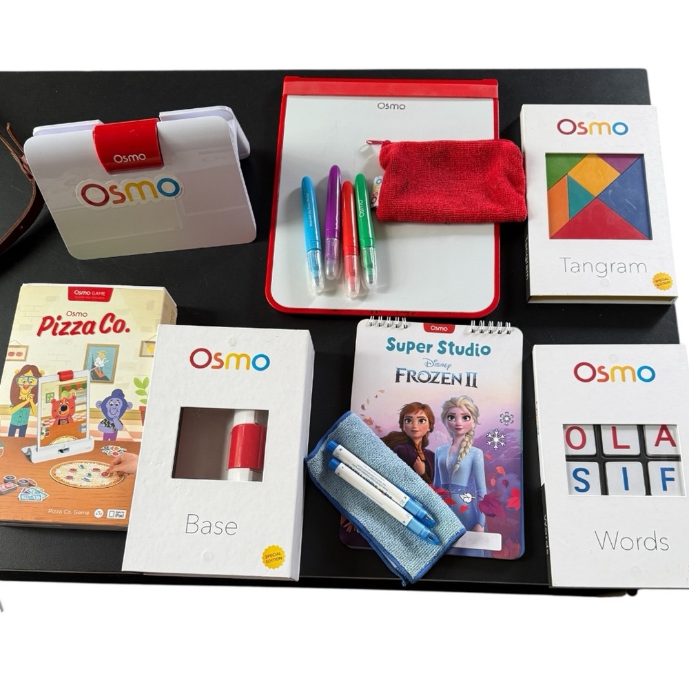 Osmo IPad and Kindle Fire Bundle Pizza Co. Frozen II Tangram Words Bases